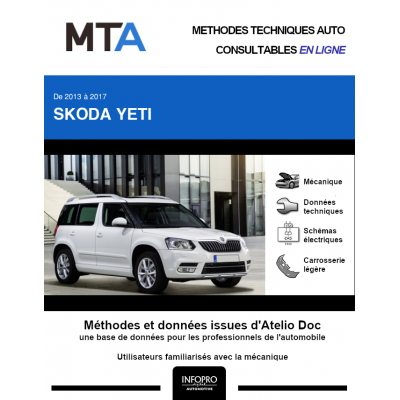 MTA Skoda Yeti BREAK 5 portes de 10/2013 à ce jour