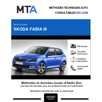 MTA Skoda Fabia III HAYON 5 portes de 09/2014 à ce jour