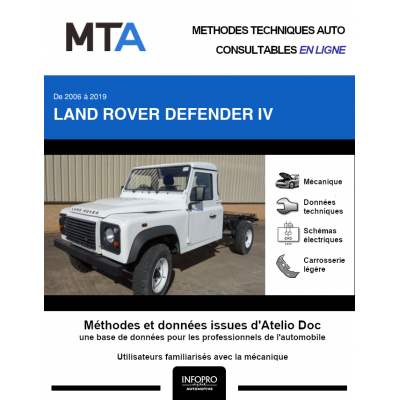 MTA Land rover Defender IV CHASSIS CABINE 2 portes de 10/2006 à ce jour