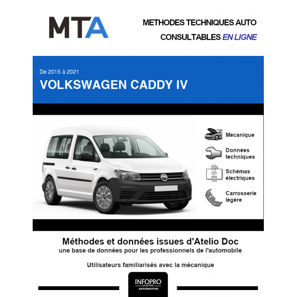 MTA Volkswagen Caddy IV BREAK 5 portes de 06/2015 à ce jour