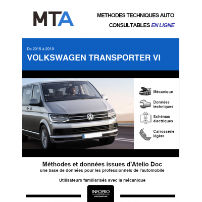 MTA Volkswagen Transporter VI COMBI 5 portes de 06/2015 à ce jour