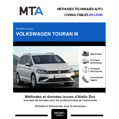 MTA Volkswagen Touran III MONOSPACE 5 portes de 06/2015 à ce jour