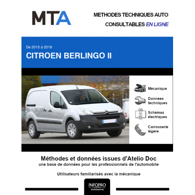 MTA Citroen Berlingo II FOURGON 4 portes de 04/2015 à ce jour
