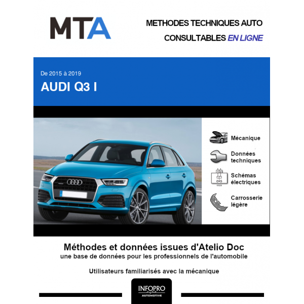 MTA Audi Q3 I BREAK 5 portes de 02/2015 à 06/2019