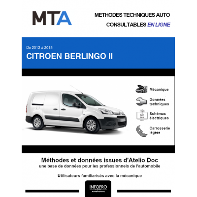 MTA Citroen Berlingo II FOURGON 5 portes de 02/2012 à 09/2015