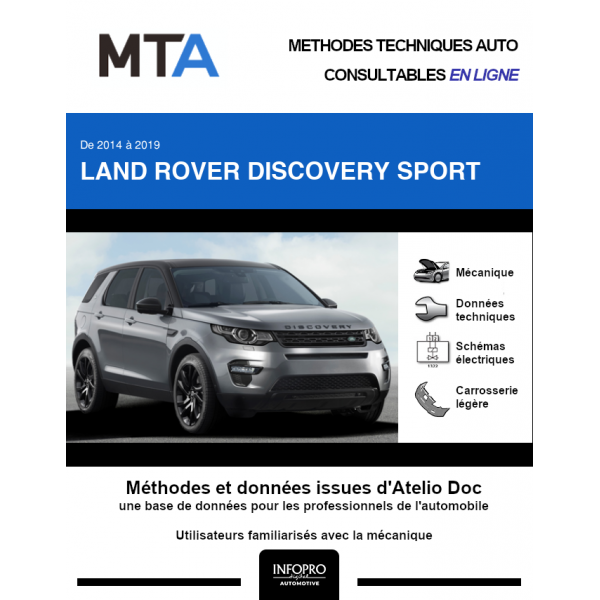 MTA Land rover Discovery sport BREAK 5 portes de 09/2014 à ce jour