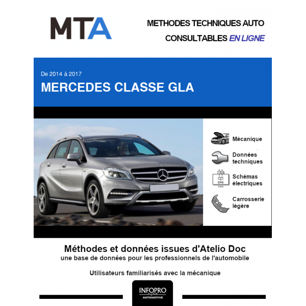 MTA Mercedes Classe gla BREAK 5 portes de 01/2014 à ce jour