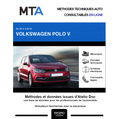 MTA Volkswagen Polo V HAYON 5 portes de 02/2014 à ce jour