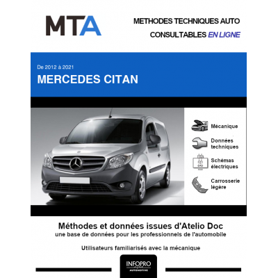MTA Mercedes Citan FOURGON 5 portes de 10/2012 à ce jour