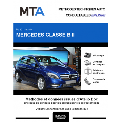 MTA Mercedes Classe b II MONOSPACE 5 portes de 09/2011 à 12/2014