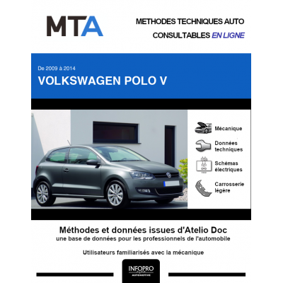 MTA Volkswagen Polo V HAYON 3 portes de 09/2009 à 05/2014
