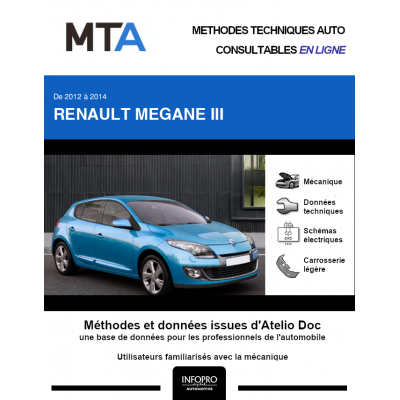 MTA Renault Megane III HAYON 5 portes de 01/2012 à 06/2014
