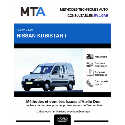 MTA Nissan Kubistar I FOURGON 5 portes de 07/2003 à 11/2009