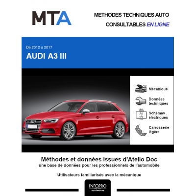 MTA Audi A3 III HAYON 5 portes de 10/2012 à 06/2017
