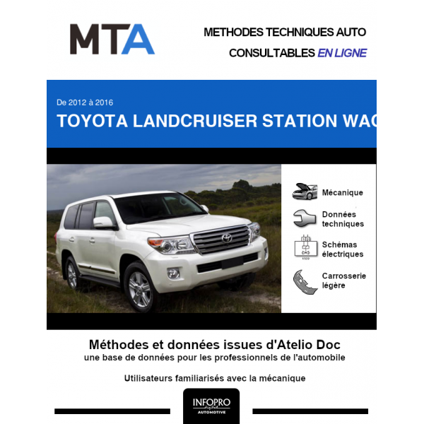 MTA Toyota Landcruiser station wagon V BREAK 5 portes de 01/2012 à ce jour