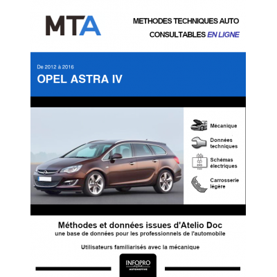 MTA Opel Astra IV BREAK 5 portes de 07/2012 à 06/2016