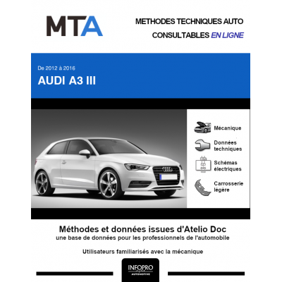 MTA Audi A3 III HAYON 3 portes de 06/2012 à 06/2017
