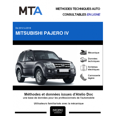 MTA Mitsubishi Pajero IV BREAK 3 portes de 01/2012 à ce jour