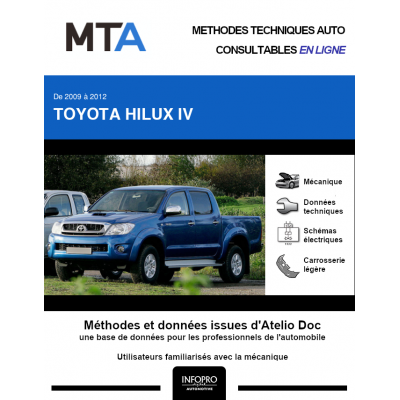 MTA Toyota Hilux IV PICKUP DBL.CAB. 4 portes de 01/2009 à 01/2012