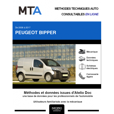 MTA Peugeot Bipper FOURGON 4 portes de 01/2008 à ce jour