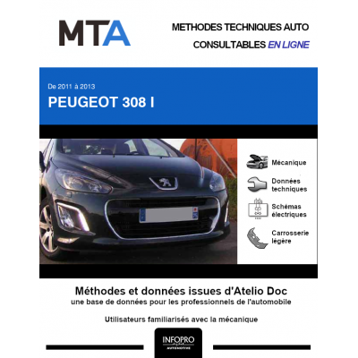 MTA Peugeot 308 I HAYON 3 portes de 04/2011 à 11/2013