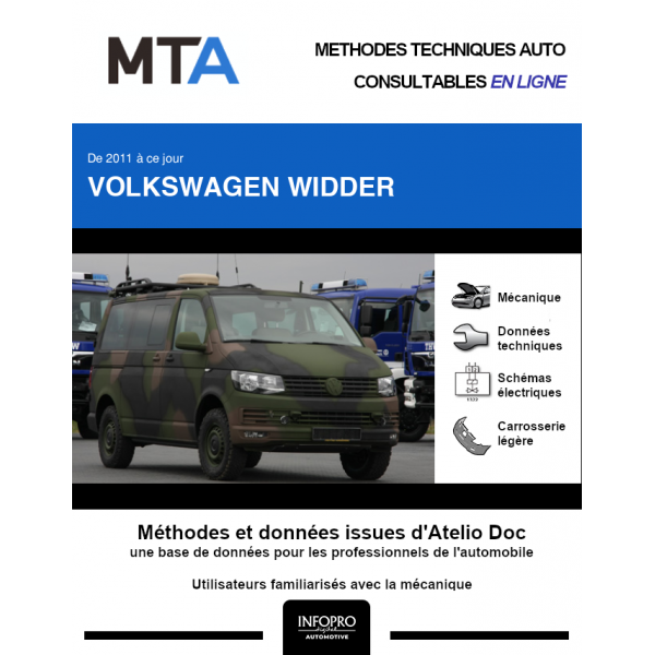 MTA Volkswagen Widder FOURGON 5 portes de 01/2011 à ce jour