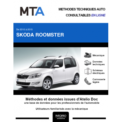MTA Skoda Roomster MONOSPACE 5 portes de 10/2010 à ce jour