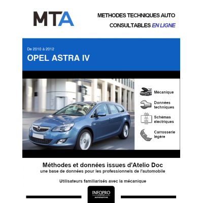 MTA Opel Astra IV BREAK 5 portes de 10/2010 à 06/2012