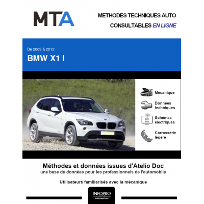 MTA Bmw X1 I BREAK 5 portes de 07/2009 à 05/2012