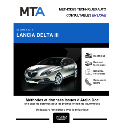 MTA Lancia Delta III HAYON 5 portes de 07/2008 à ce jour