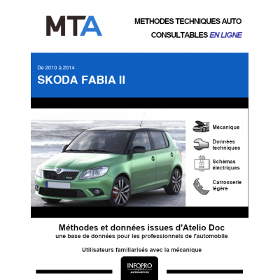 MTA Skoda Fabia II HAYON 5 portes de 03/2010 à 12/2014