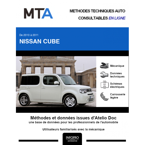 MTA Nissan Cube BREAK 5 portes de 01/2010 à 12/2011