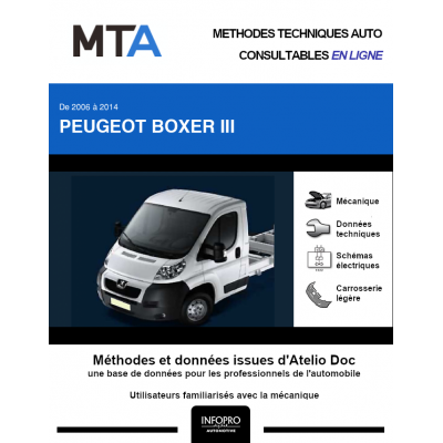 MTA Peugeot Boxer III CHASSIS CABINE 2 portes de 06/2006 à 06/2015