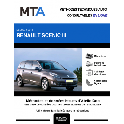 MTA Renault Scenic III MONOSPACE 5 portes de 04/2009 à 11/2011