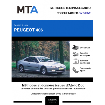 MTA Peugeot 406 COUPE 2 portes de 05/1997 à 12/2004