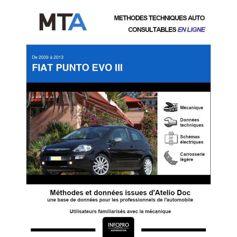 MTA FIAT PUNTO EVO III Hayon 3 portes (2009 > 2013)