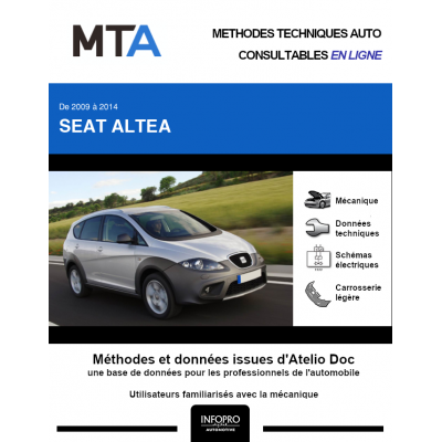 MTA Seat Altea MONOSPACE 5 portes de 06/2009 à 12/2014