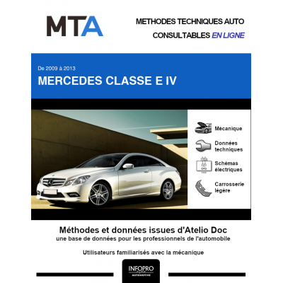 MTA Mercedes Classe e IV COUPE 2 portes de 05/2009 à 03/2013
