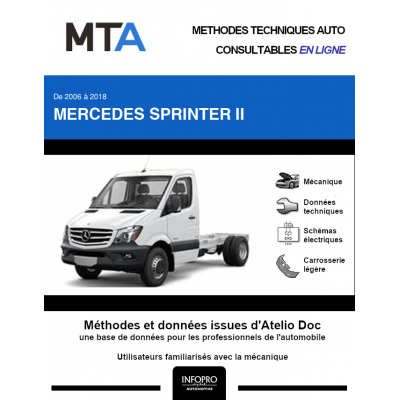 MTA Mercedes Sprinter II CHASSIS CABINE 2 portes de 06/2006 à ce jour