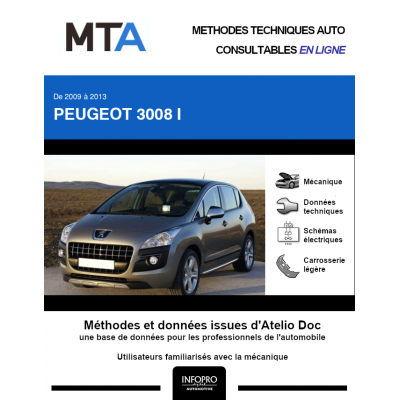 MTA Peugeot 3008 I BREAK 5 portes de 04/2009 à 12/2013