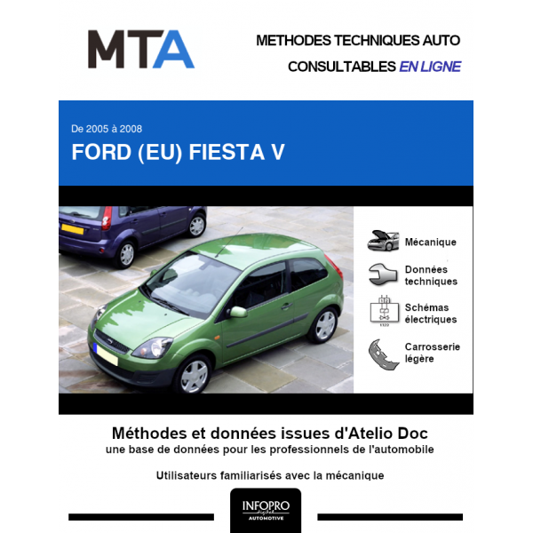 MTA Ford (eu) Fiesta V HAYON 3 portes de 10/2005 à 10/2008