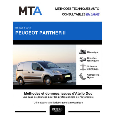 MTA Peugeot Partner II FOURGON 4 portes de 05/2008 à 03/2012