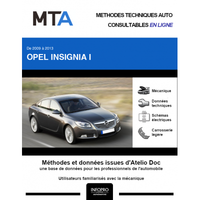 MTA Opel Insignia I BERLINE 4 portes de 01/2009 à 03/2013