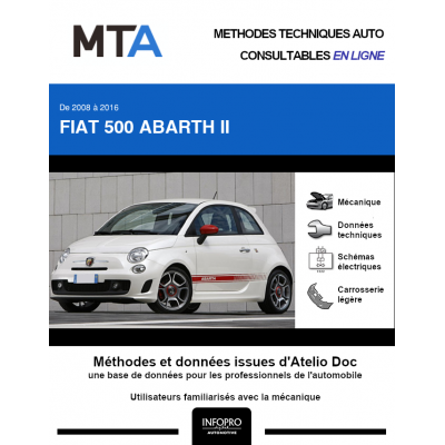 MTA Fiat 500 abarth II HAYON 3 portes de 05/2008 à ce jour