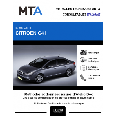 MTA Citroen C4 I BERLINE 4 portes de 07/2008 à 10/2010