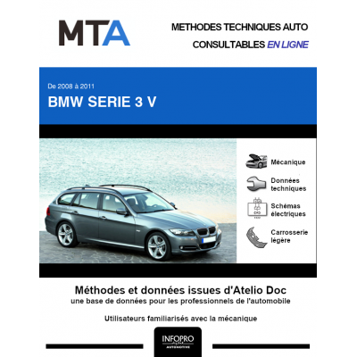 MTA Bmw Serie 3 V BREAK 5 portes de 10/2008 à 12/2011