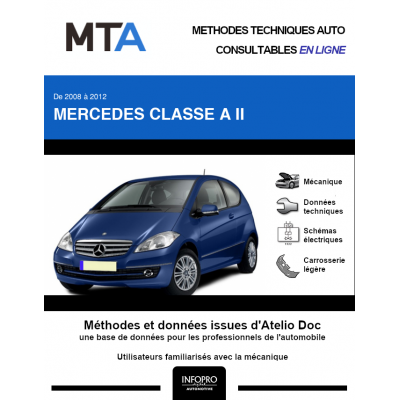 MTA Mercedes Classe a II MONOSPACE 3 portes de 04/2008 à 06/2012