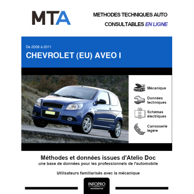 MTA Chevrolet (eu) Aveo I HAYON 3 portes de 05/2008 à 12/2011