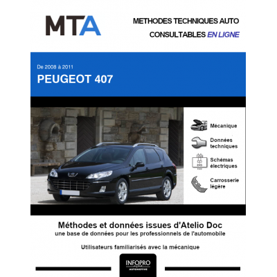 MTA Peugeot 407 BREAK 5 portes de 07/2008 à 04/2011