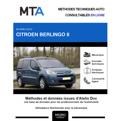 MTA Citroen Berlingo II BREAK 4 portes de 05/2008 à 01/2012